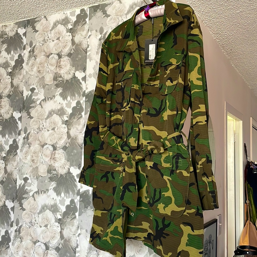 COPY - Long sleeve Camo dress